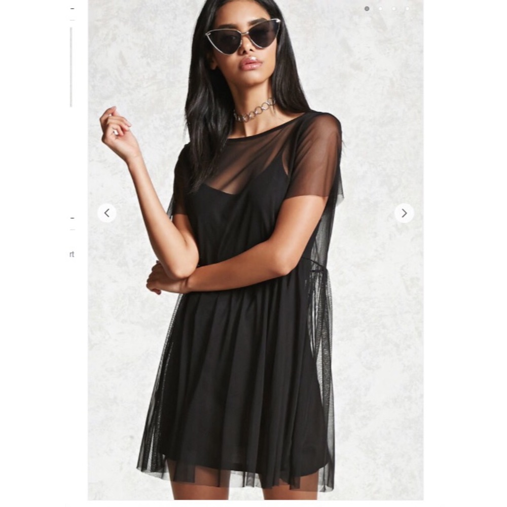 Mesh skater dress
